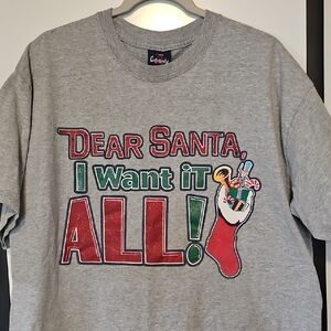 Gildan Gray 'Dear Santa' Long Sleeve Tee